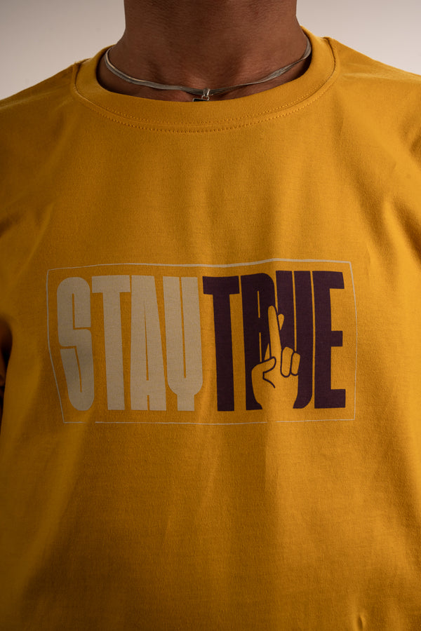 Stay True T-shirt Yellow