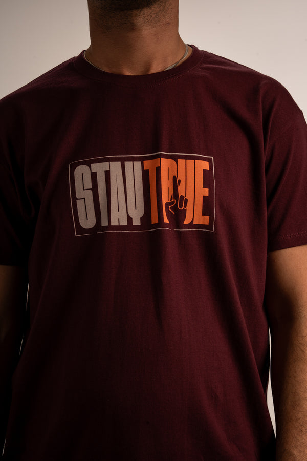 Stay True T-shirt Bordeaux