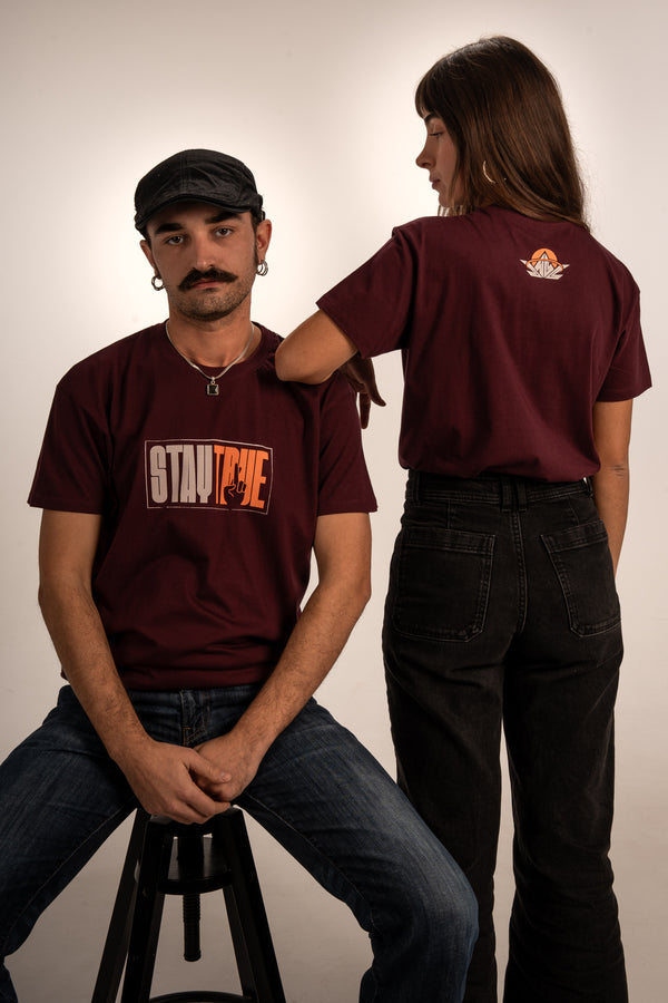 Stay True T-shirt Bordeaux